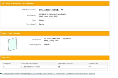 En venta parcela  Polígono 15 en Leon