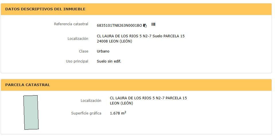 SH Terreno urbano para construir en venta en c. laura de los rios, 5, Leon.