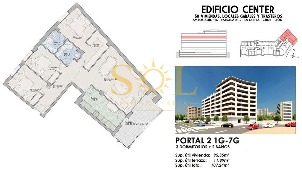 Espectacular piso de tres habitaciones con terraza en La Lastra - Foto 18
