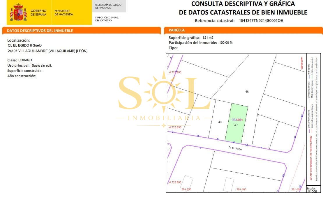 TERRENO DE 521 M2 EN EL CAMINON EN VILLARRODRIGO DE LAS REGUERAS (LEON) - Foto 2