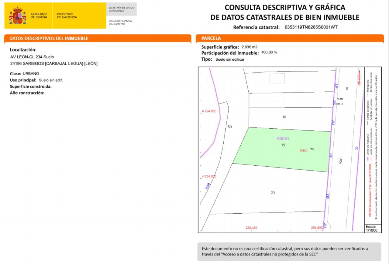 Solar en Avenida De Leon, 234 (Carbajal de la Legua) - Foto 3