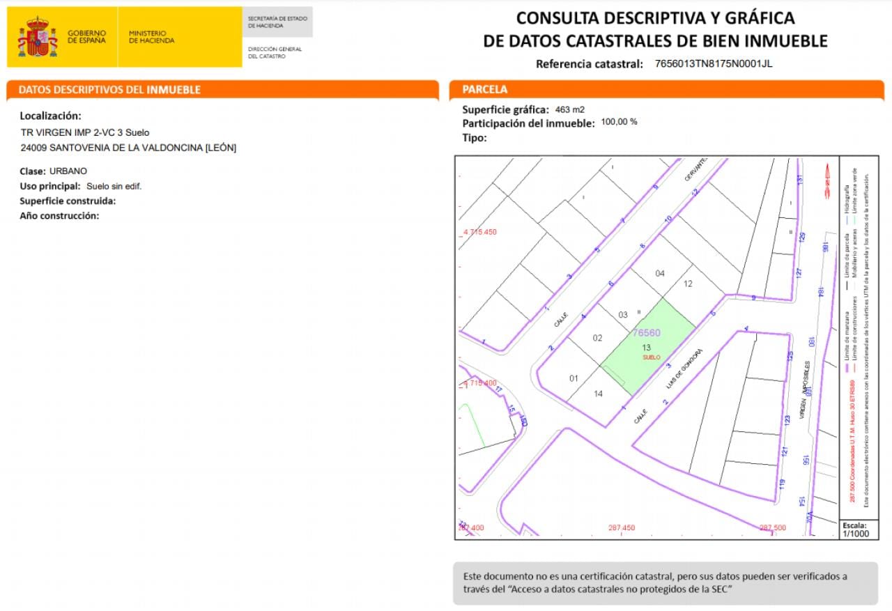 Solar en Calle Luis De Gongora, 3 (Santovenia de la Valdoncina) - Foto 4