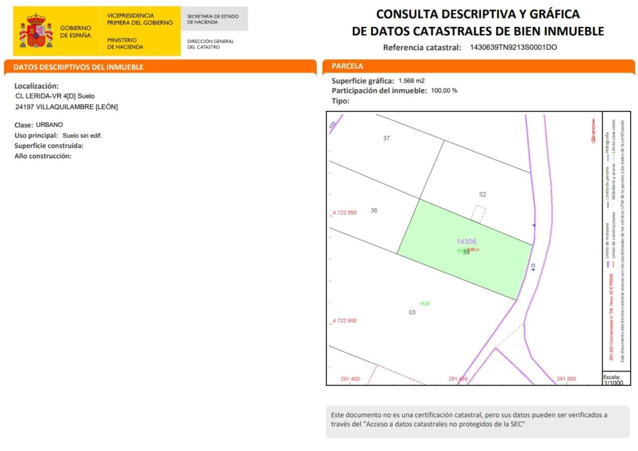 Solar en Calle Lerida, 4 (Villarrodrigo de las Regueras) - Foto 5