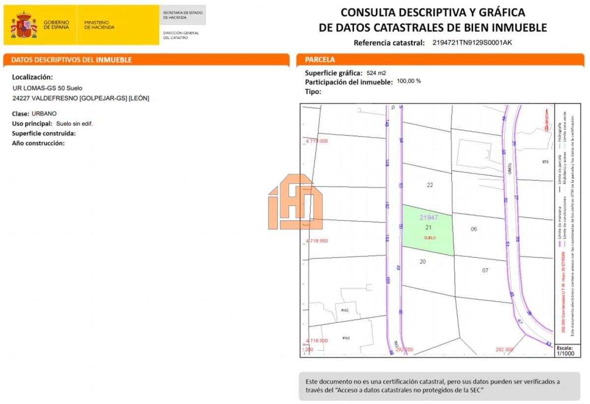 Terreno en Calle Rio Esla, 50 (Urbanizacion Las Lomas)