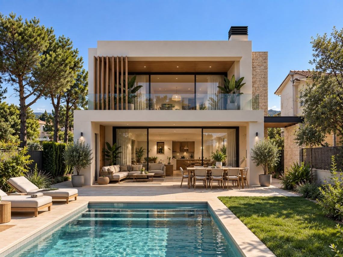 Proyecto de vivienda unifamiliar de aprox. 200 m² con piscina en Mas Mora – Parcela de 831 m²