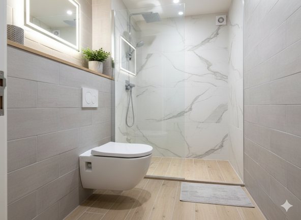 Baño reformado por Grupo Marín
