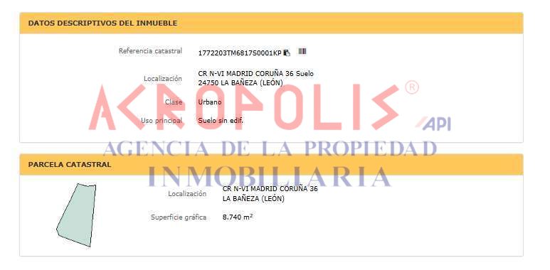 VENTA DE TERRENO URBANO EN LA BAÑEZA - Foto 3